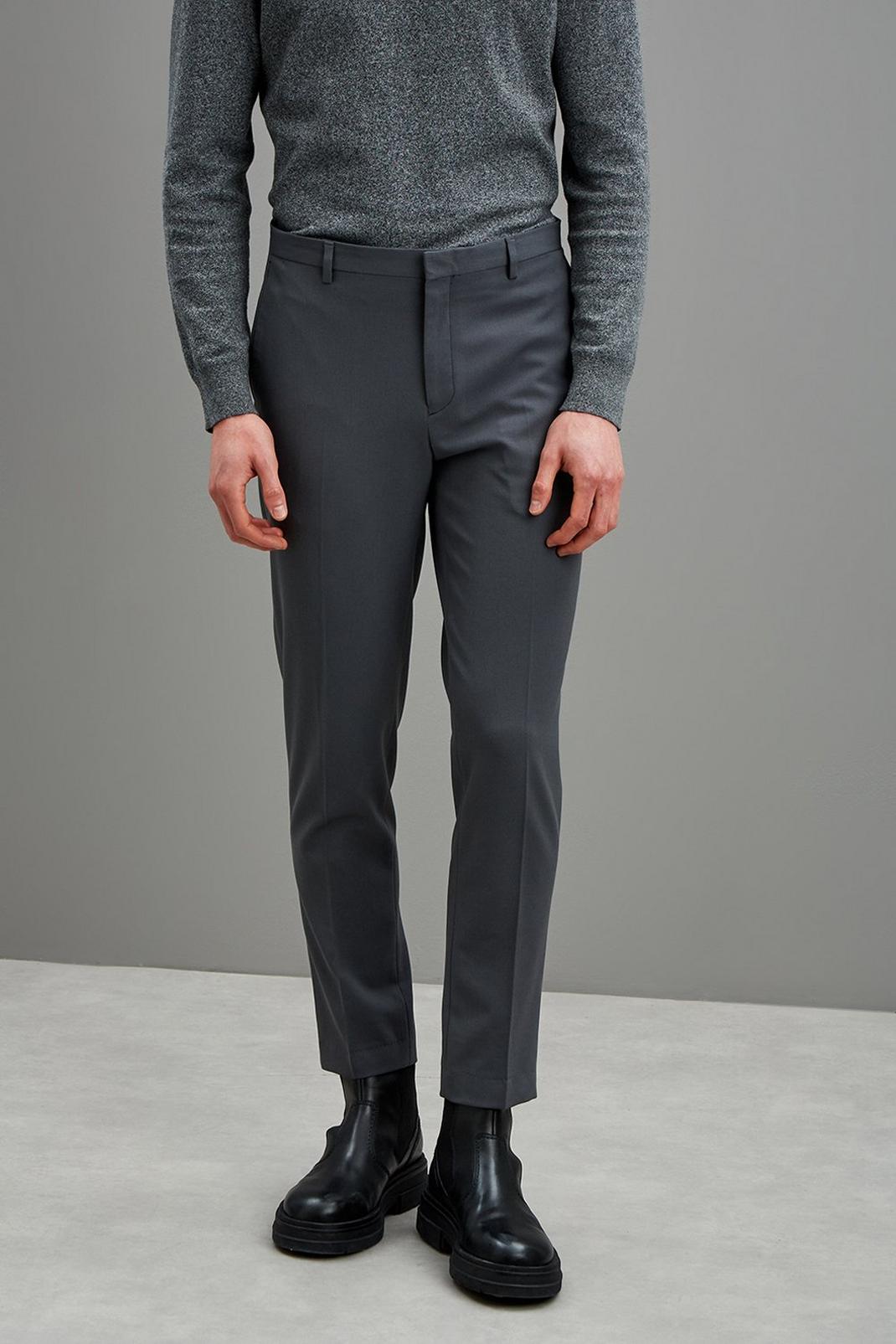 131 Skinny Fit Stretch Grey Suit Trouser image number 2