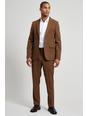 109 Slim Stretch Dark Earth Suit Trouser