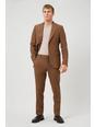 109 Skinny Fit Stretch Dark Earth Suit Trouser