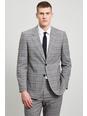 109 Brown Retro Check Relaxed Fit Suit Blazer