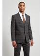 131 Brown Saddle Check Tailored Fit Suit Blazer