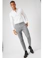 802 Grey Stepweave Skinny Fit Suit Trouser