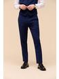 Skinny Fit Navy Texture Trouser