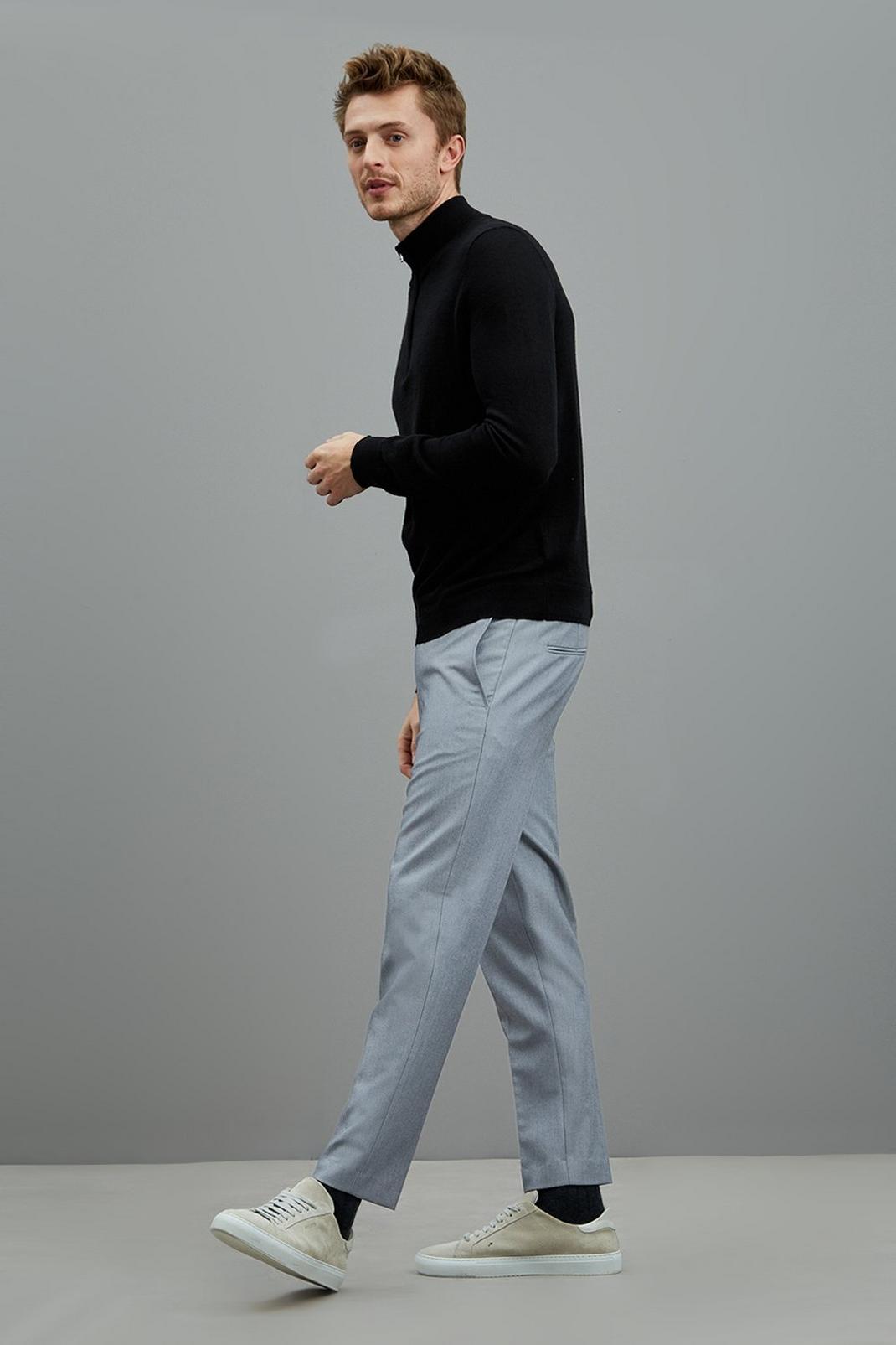 Light grey Lgrey Skinny Crop Bi-stretch Suit Trouser image number 1