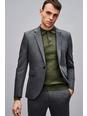 115 Charcoal Skinny Bi-stretch Suit Blazer