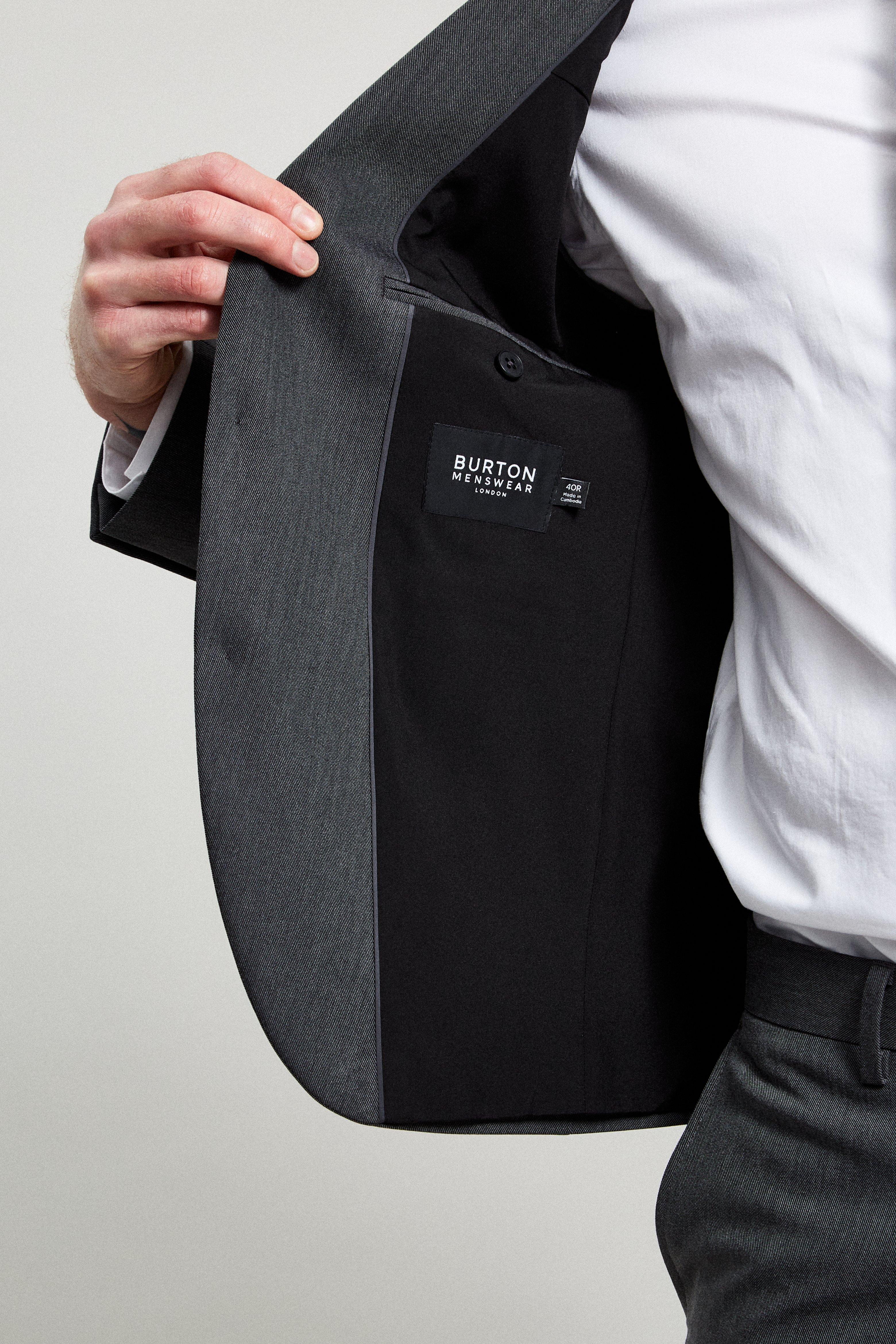 burton charcoal suit