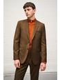 Skinny Fit Brown Bi-stretch Suit Jacket 
