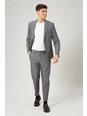 508 Grey Stripe Skinny Fit Suit Jacket