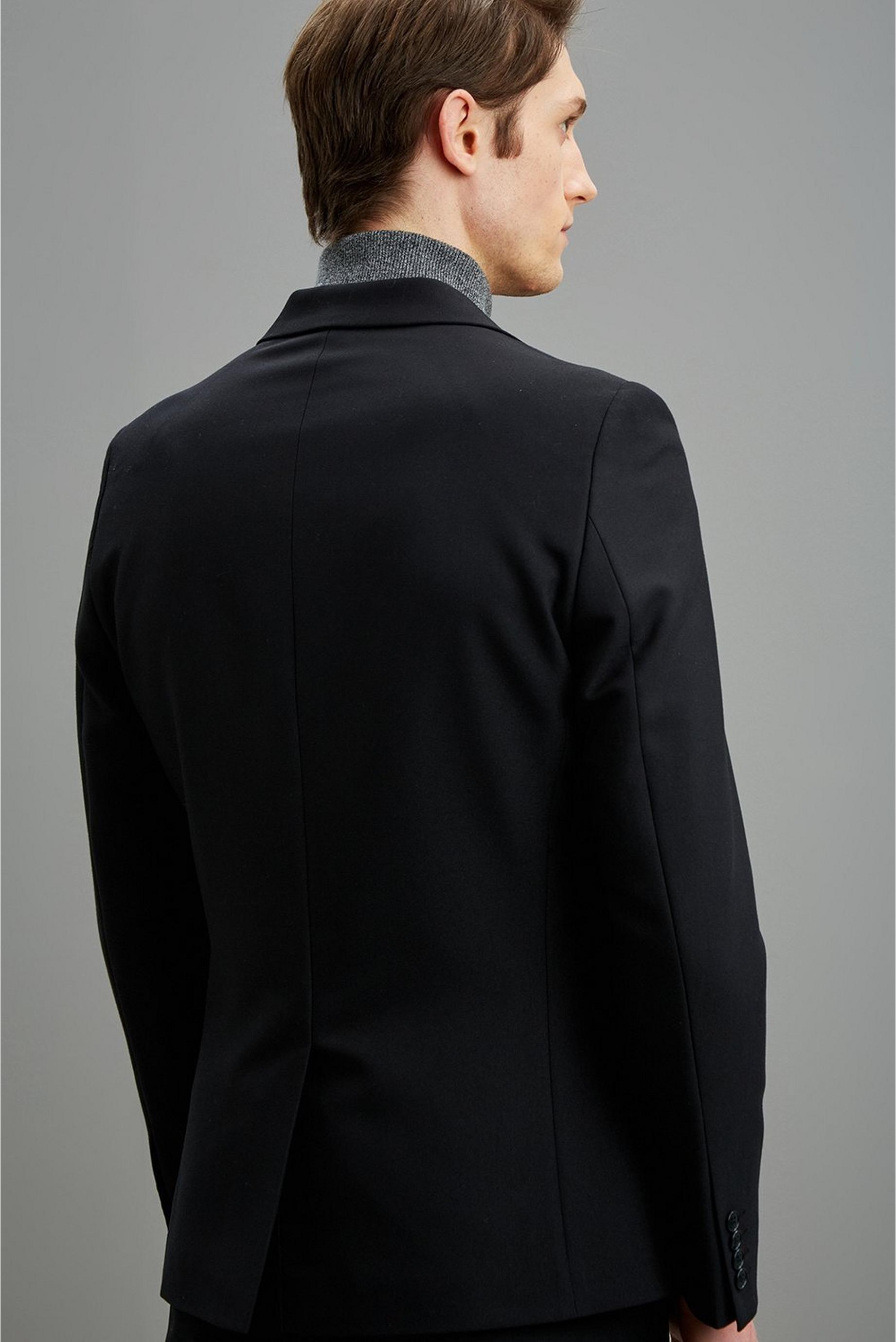 Black Skinny Bi-Stretch Two-Piece Suit
