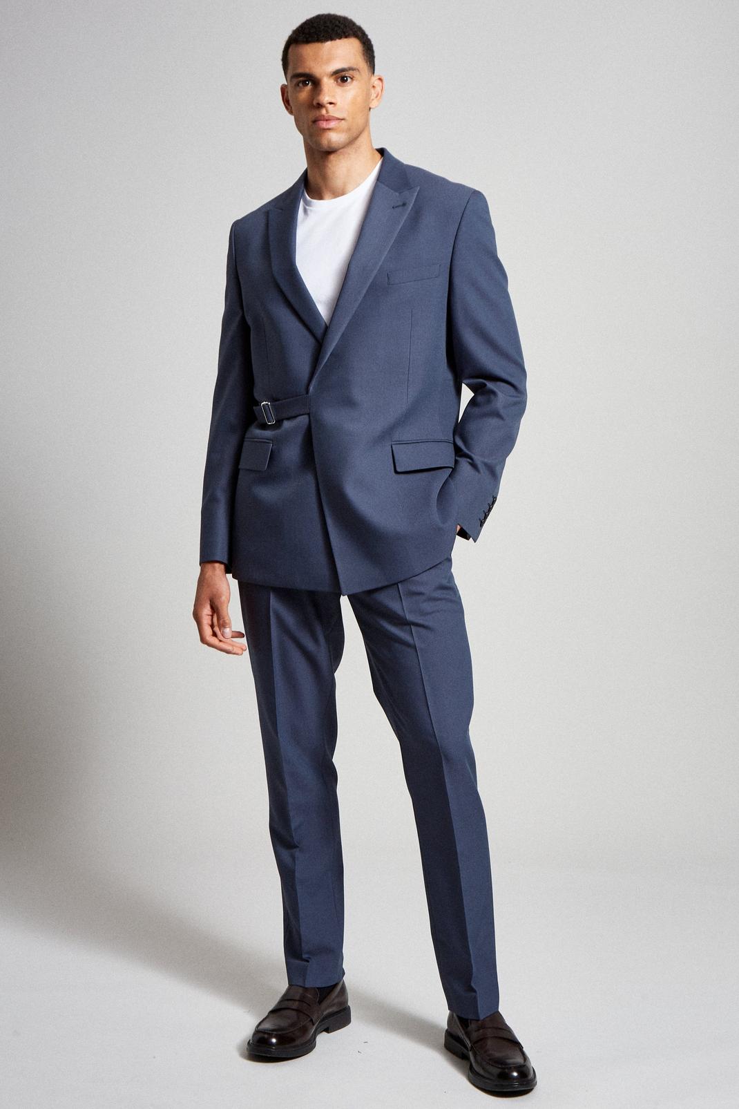 Blue Relaxed Bi-Stretch Two-Piece Suit image number 2