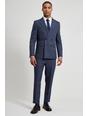 106 Blue Skinny Crop Bi-stretch Suit Trouser