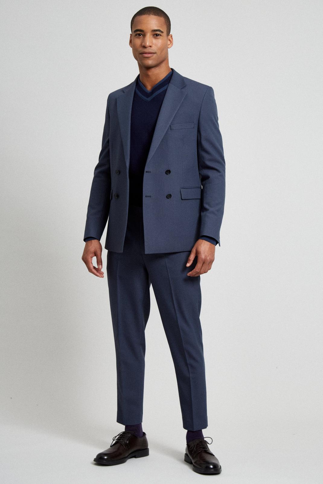 Blue Skinny Bi-Stretch Two-Piece Suit image number 2