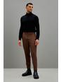 109 Brown Relaxed Tapered Bi-stretch Suit Trouser