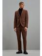 Super Skinny Fit Brown Bi-stretch Suit Jacket