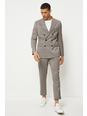 Brown Slim Fit Multi Coloured Dogtooth Jacket