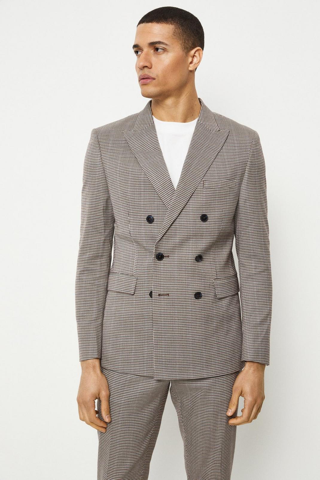 109 Multi Coloured Dogtooth Suit Blazer image number 2