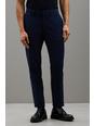 148 Navy Seersuck Slim Fit Trouser
