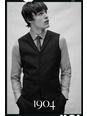115 1904 Charcoal Textured Tailored Suit Waistcoat