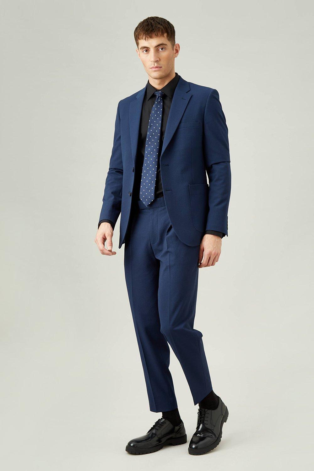 slim seersucker suit