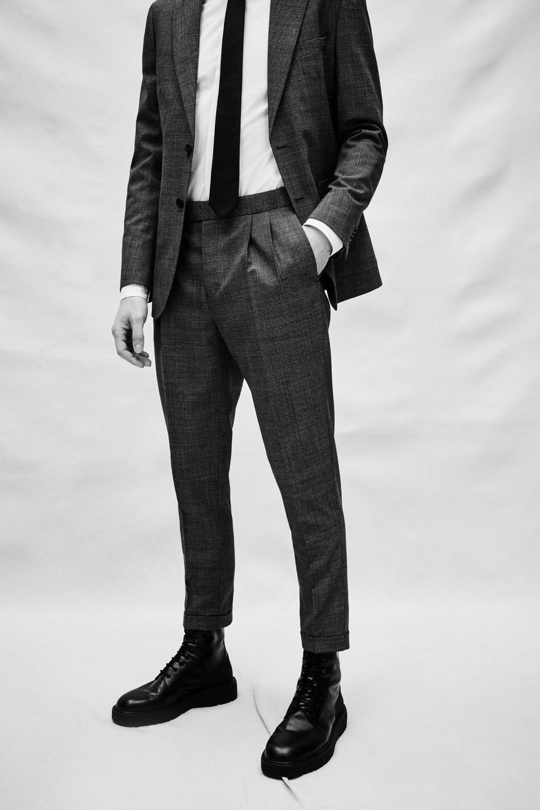 Charcoal Twist Wool Two-Piece Suit image number 2
