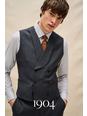 131 1904 Grey Pindot Wool Tailored Fit Suit Waistcoat