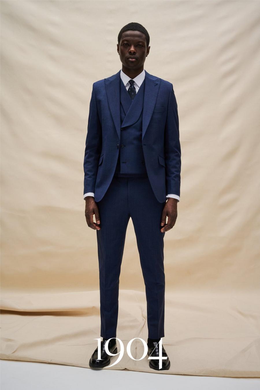 Navy Microweave Slim Two-Piece Suit