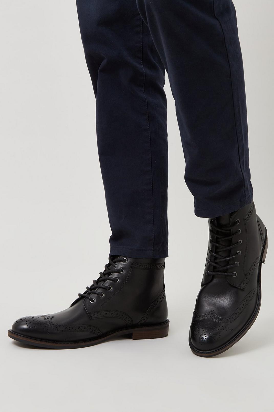 105 Smart Leather Brogue Boots image number 2
