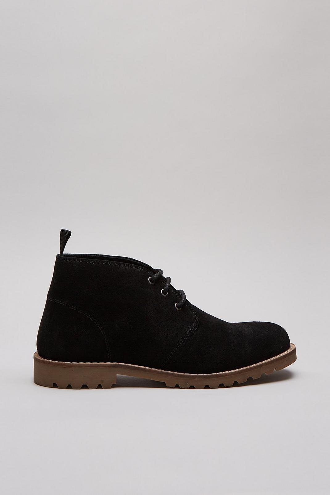 Black Real Suede Chukka Boots image number 1