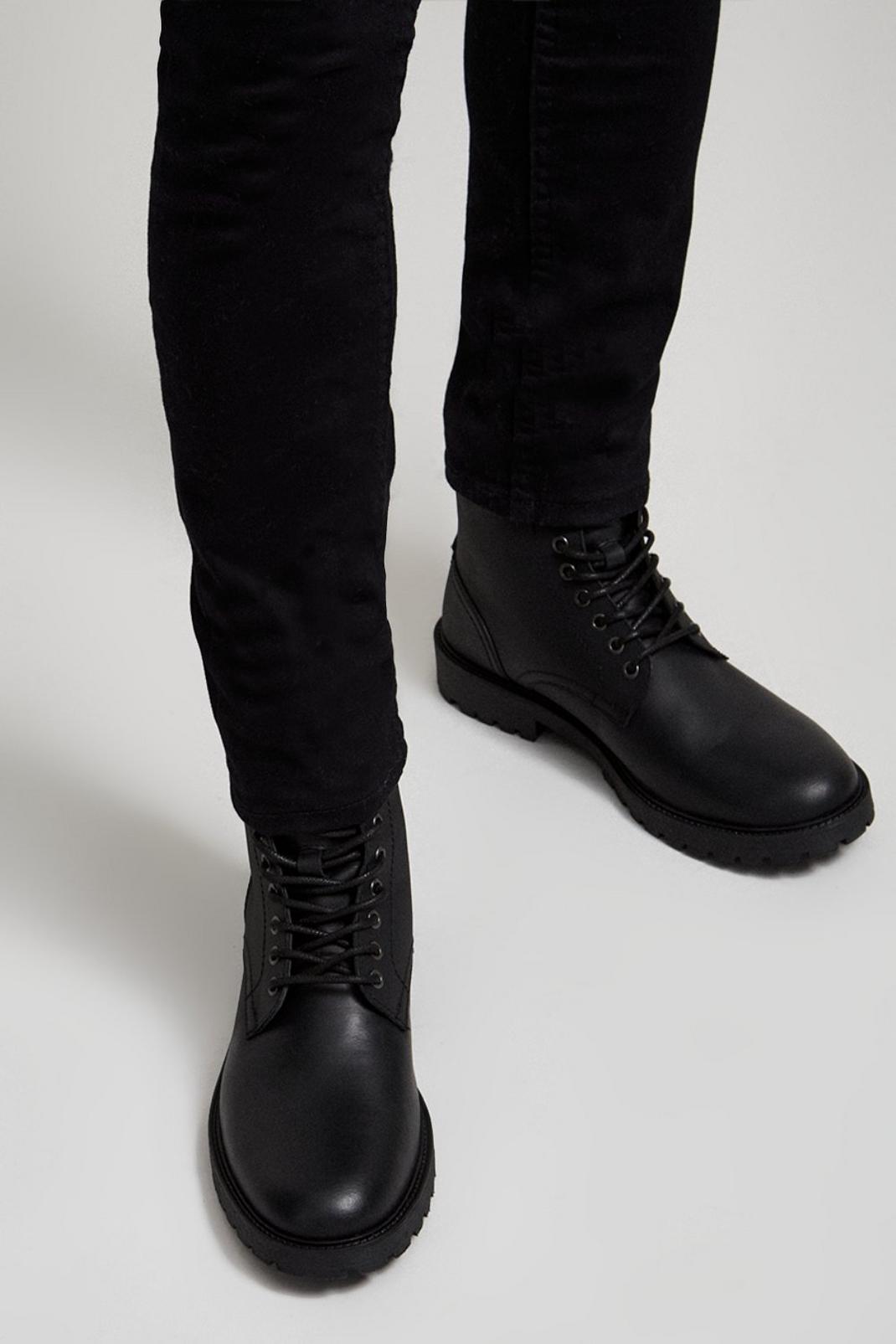 105 Black Leather Boots image number 1