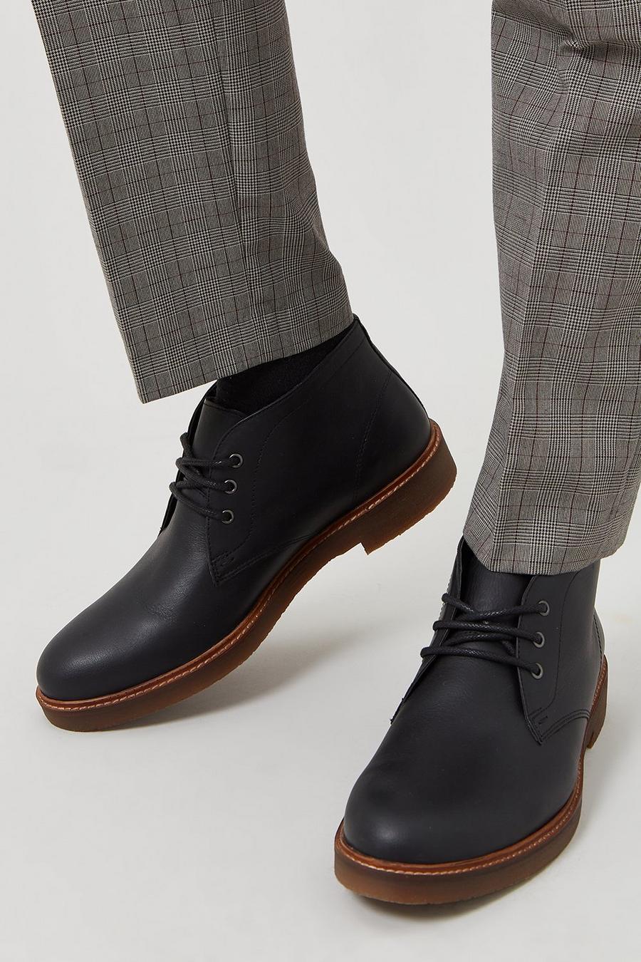 Real Leather Chukka Boots
