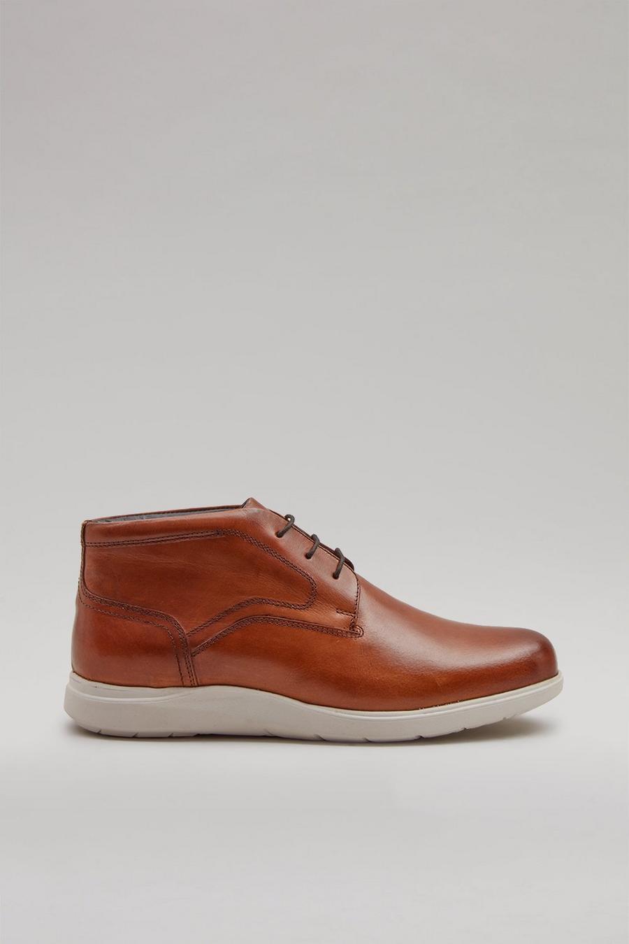 Leather Chukka Boots With Sports Sole