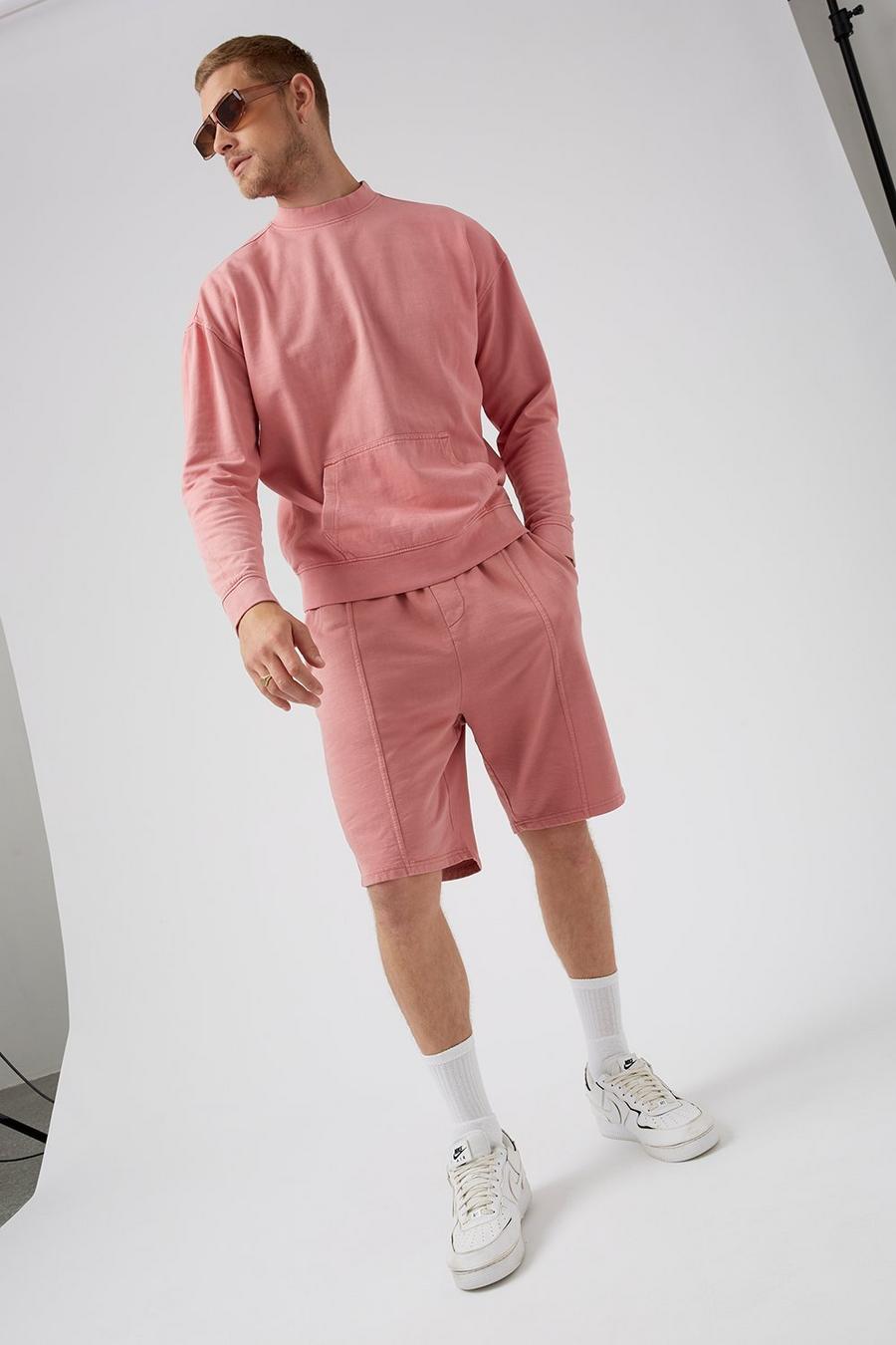 Pink Cargo Jersey Shorts