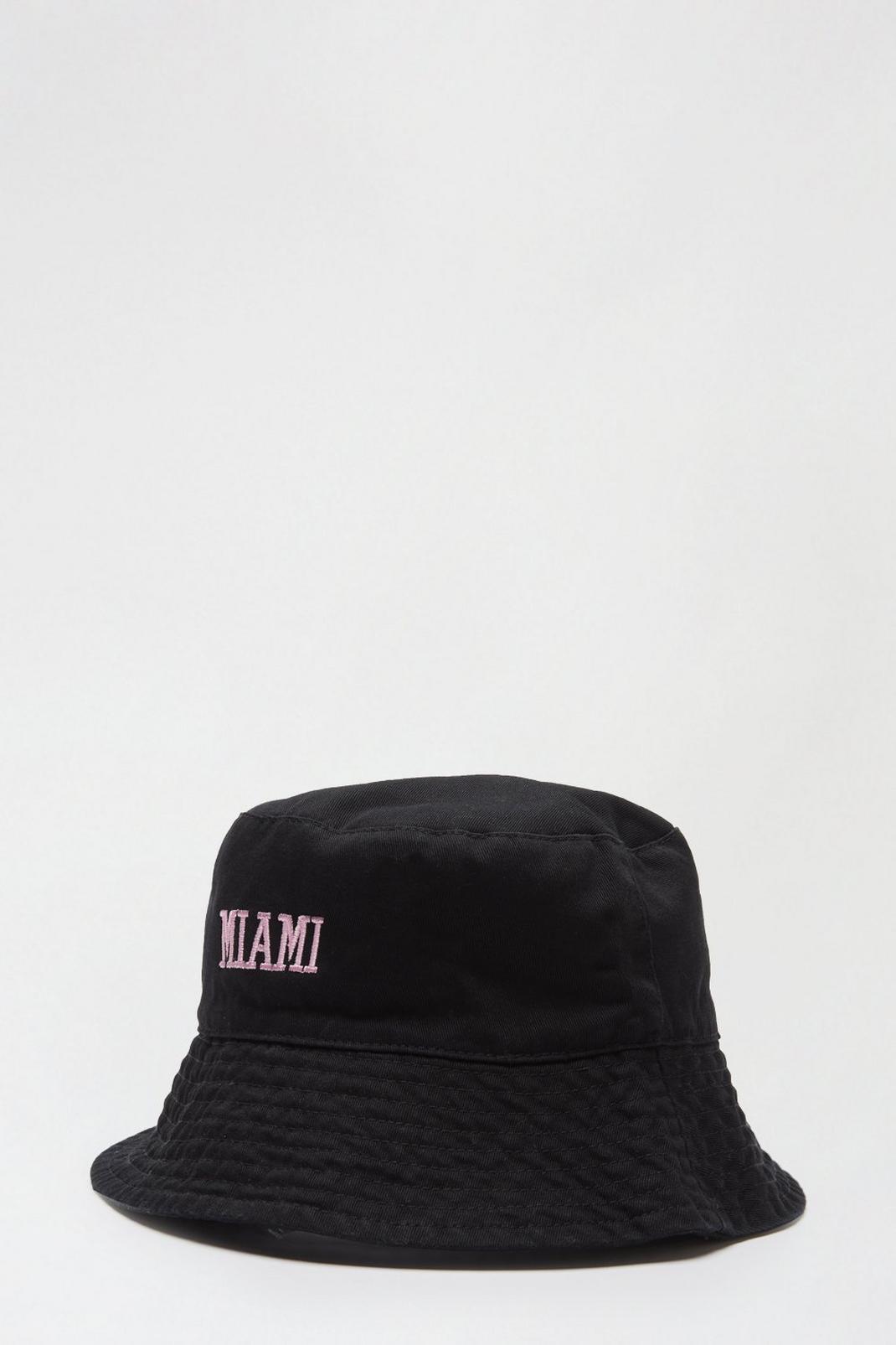 Black Miami Varsity Collegiate Bucket Hat image number 1