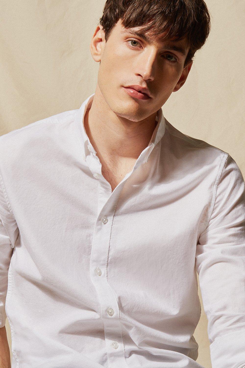 oxford white button up shirt