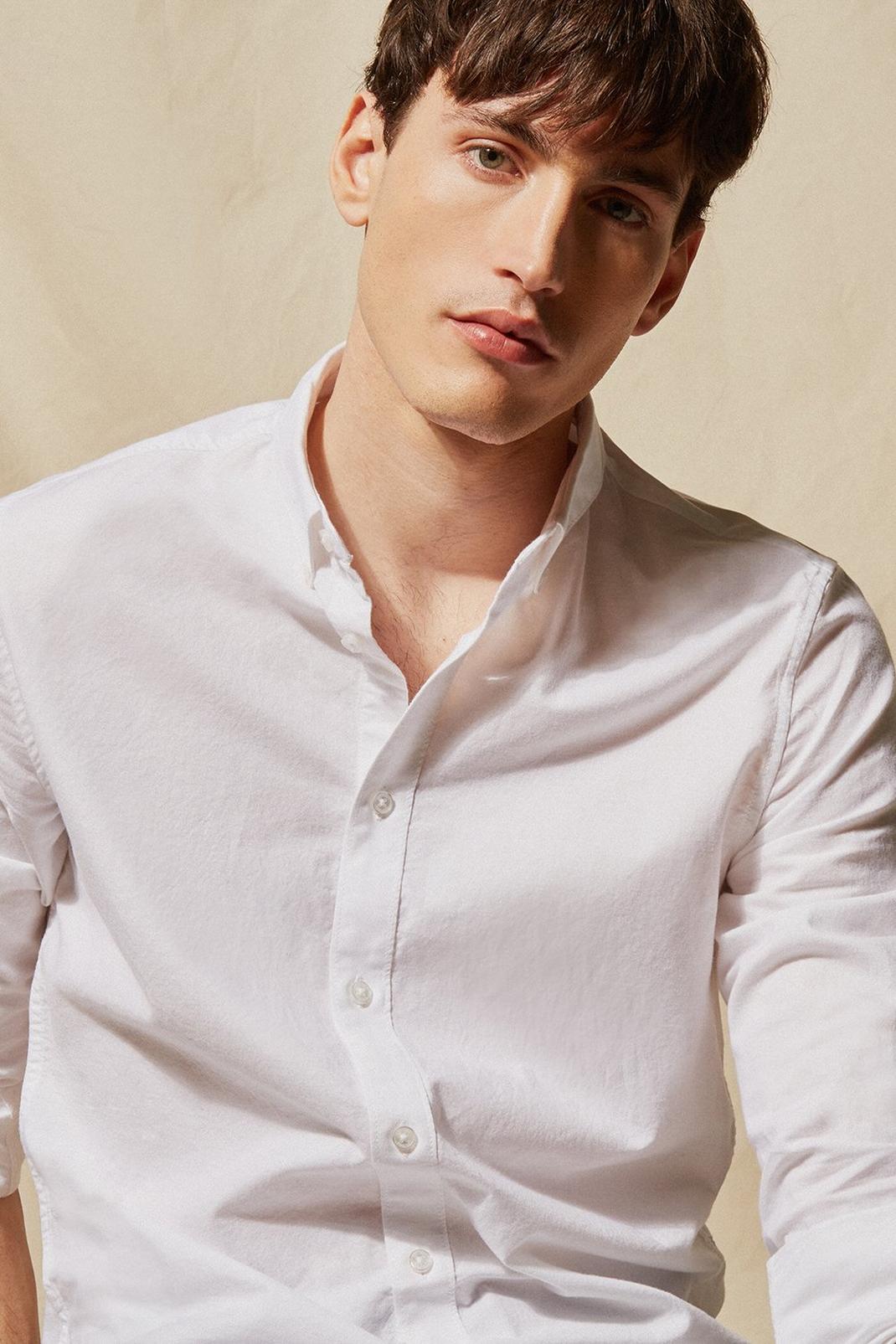 173 Long Sleeve White Oxford Shirt image number 1