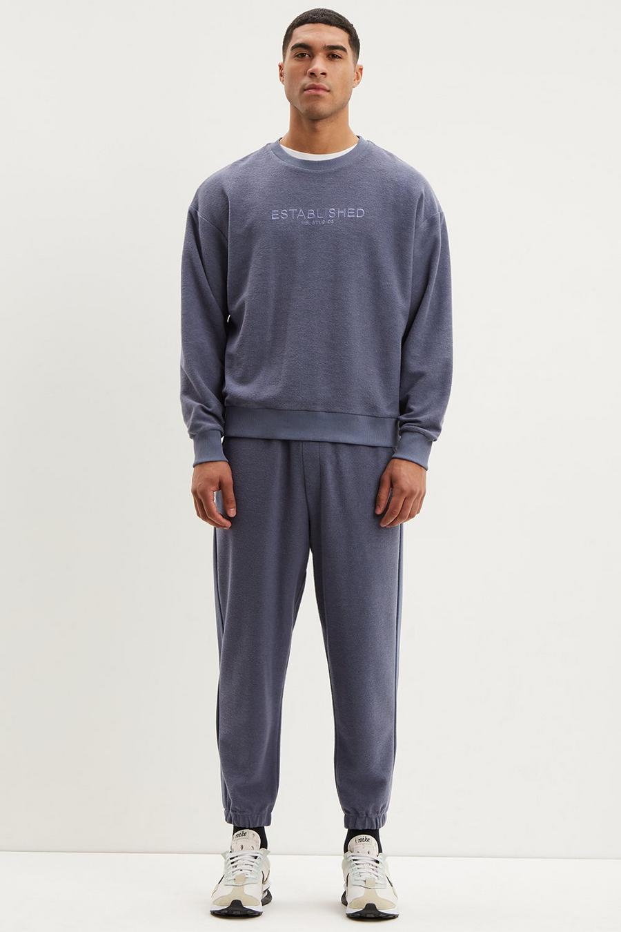 Relaxed Fit Reversed Jersey Joggers