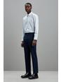 Tailored Fit Navy Tonal Check Trouser