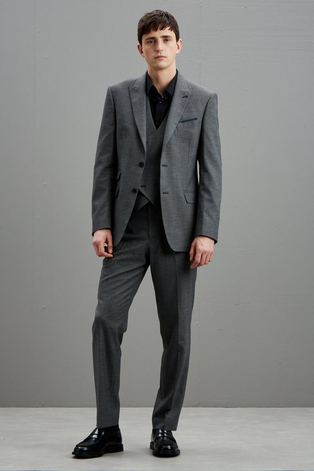 Tailored Grey Grindle Suit Blazer image number 1