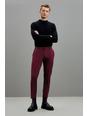 Raspberry Skinny Fit Burgundy Bi-Stretch Trouser