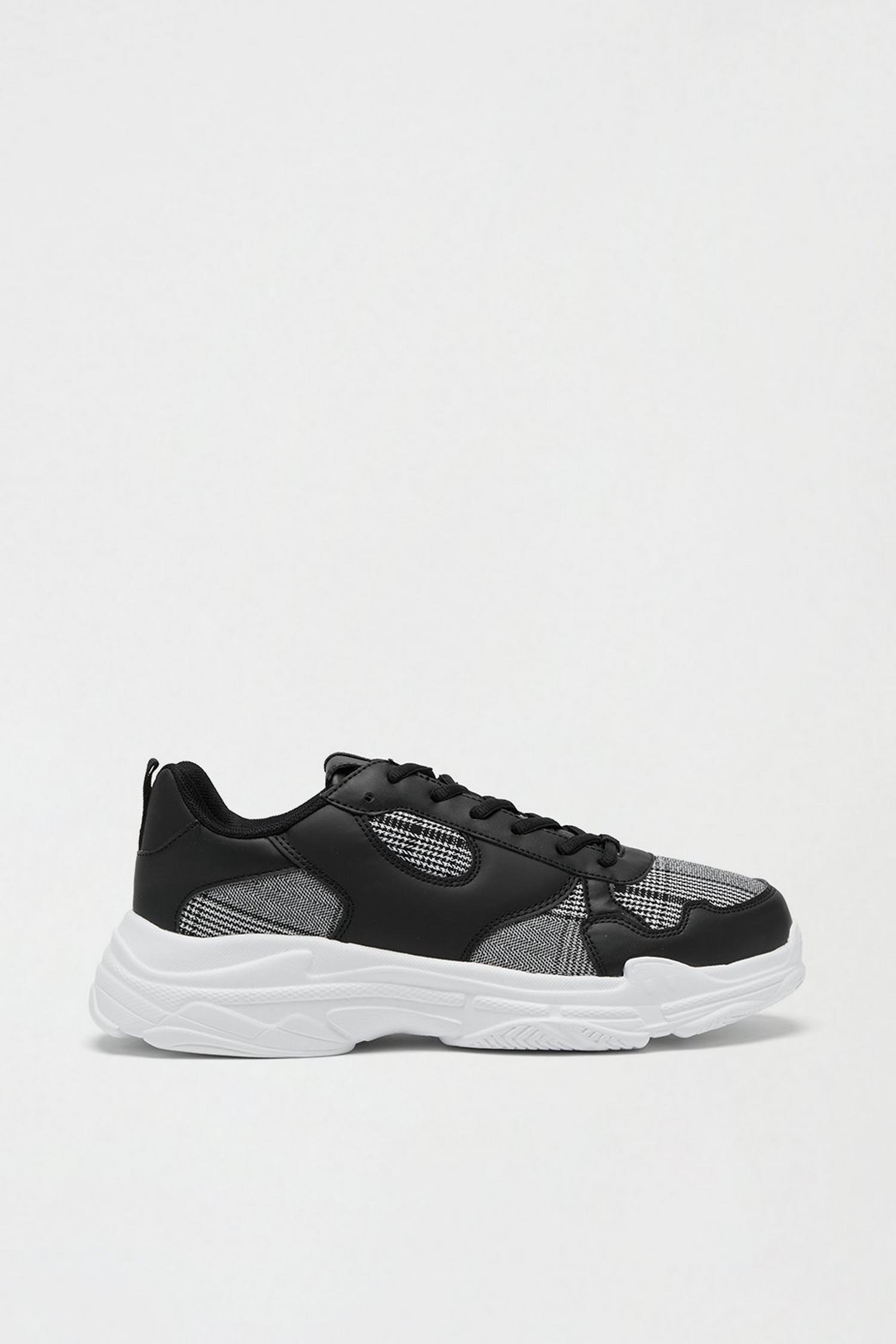 Chunky Trainers With Check Detail | Burton UK