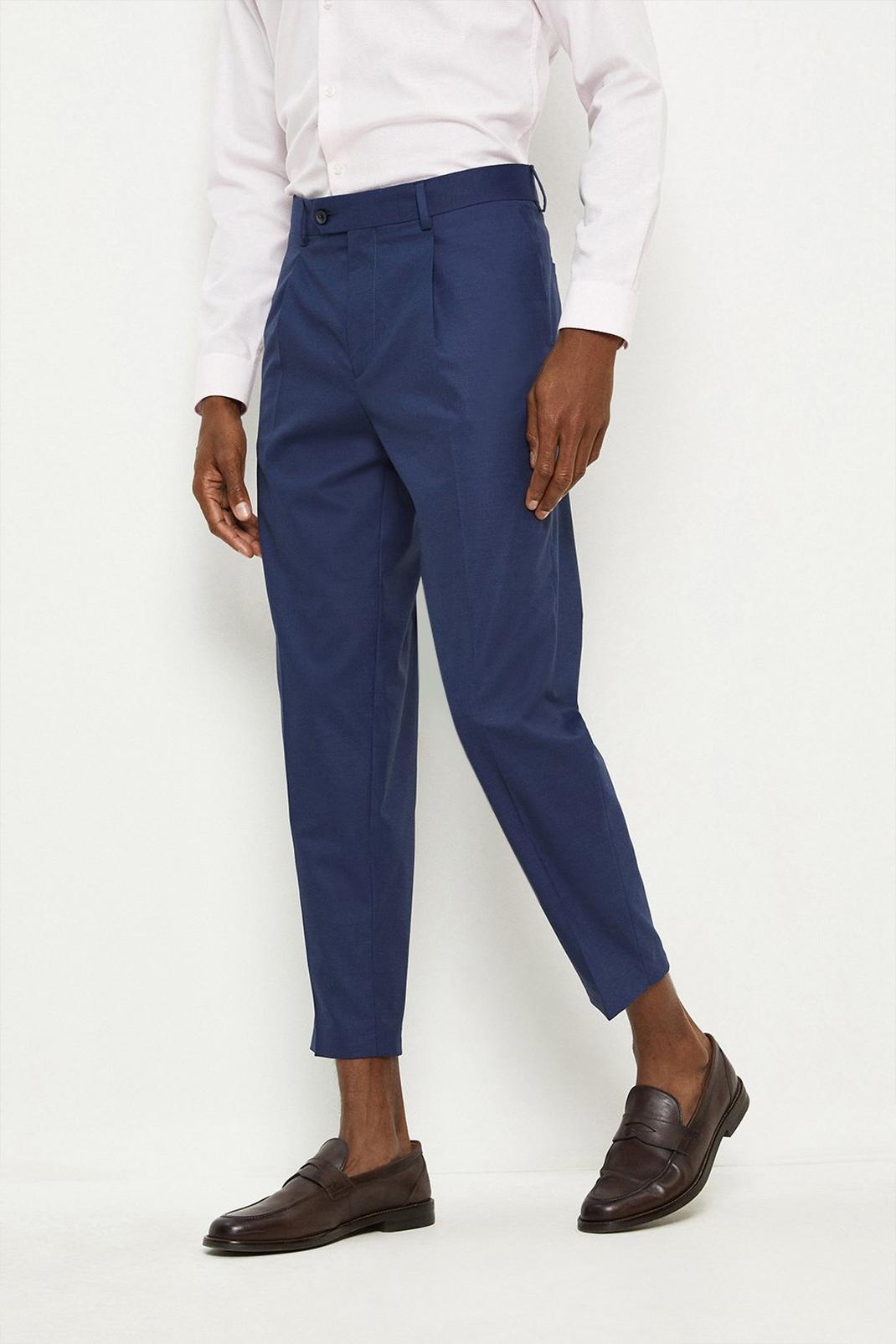 1904 Tapered Fit Blue Suit Trouser image number 1