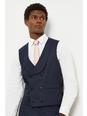 1904 Slim Fit Navy Double Breasted Suit Waistcoat