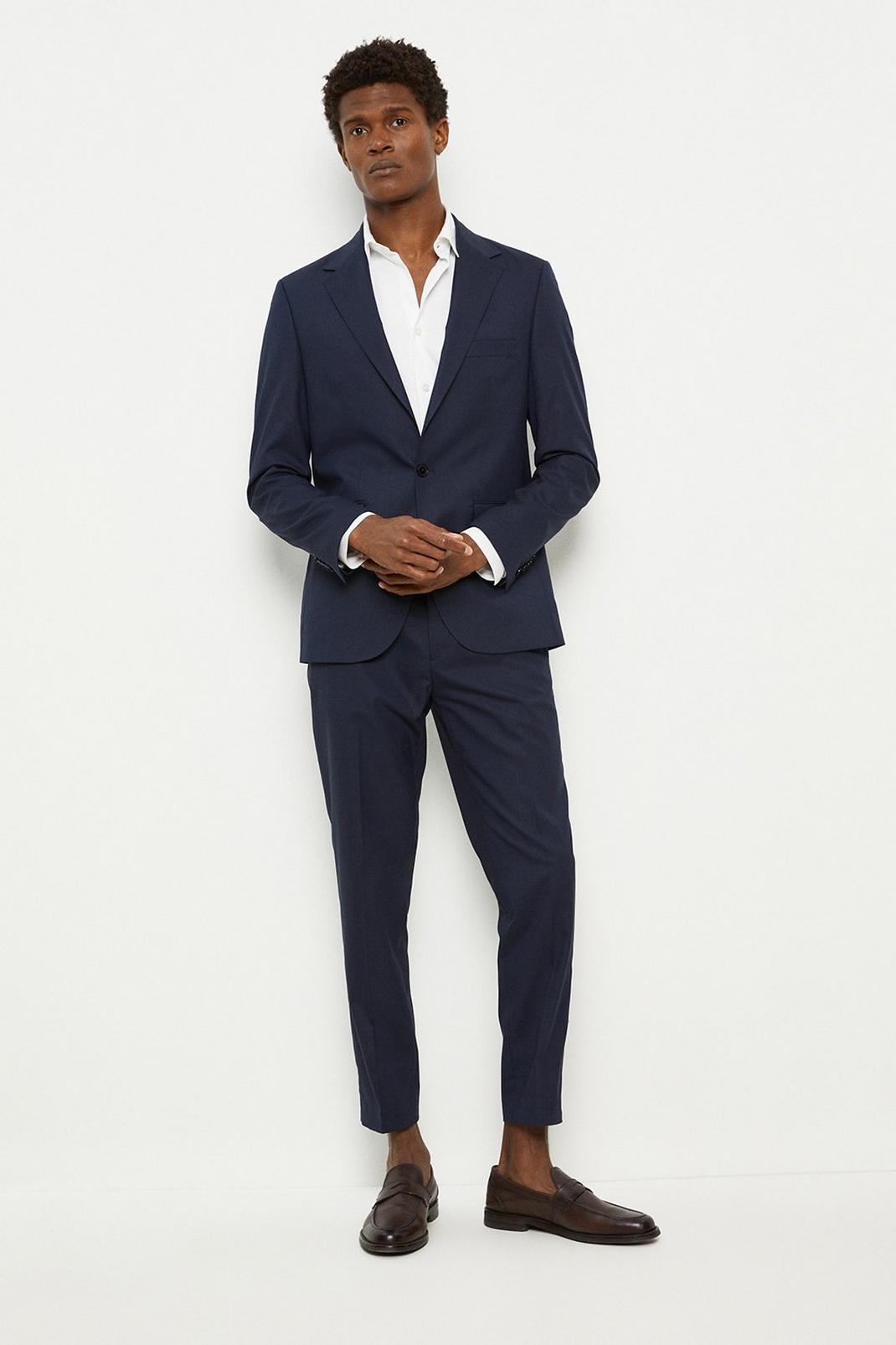 1904 Slim Fit Navy Two-Piece Suit image number 2