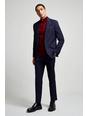148 Skinny Navy And Red Stripe Suit Trouser