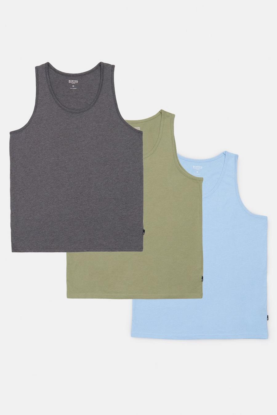 3 Pack Charcoal Mixed Vest