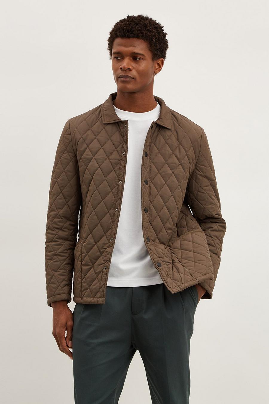 Snap Front Quilted Jacket