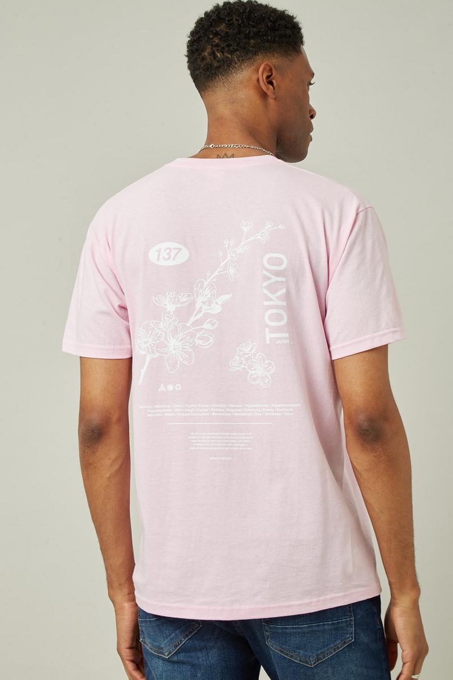 Pink Oversized 137 Floral Print T-shirt