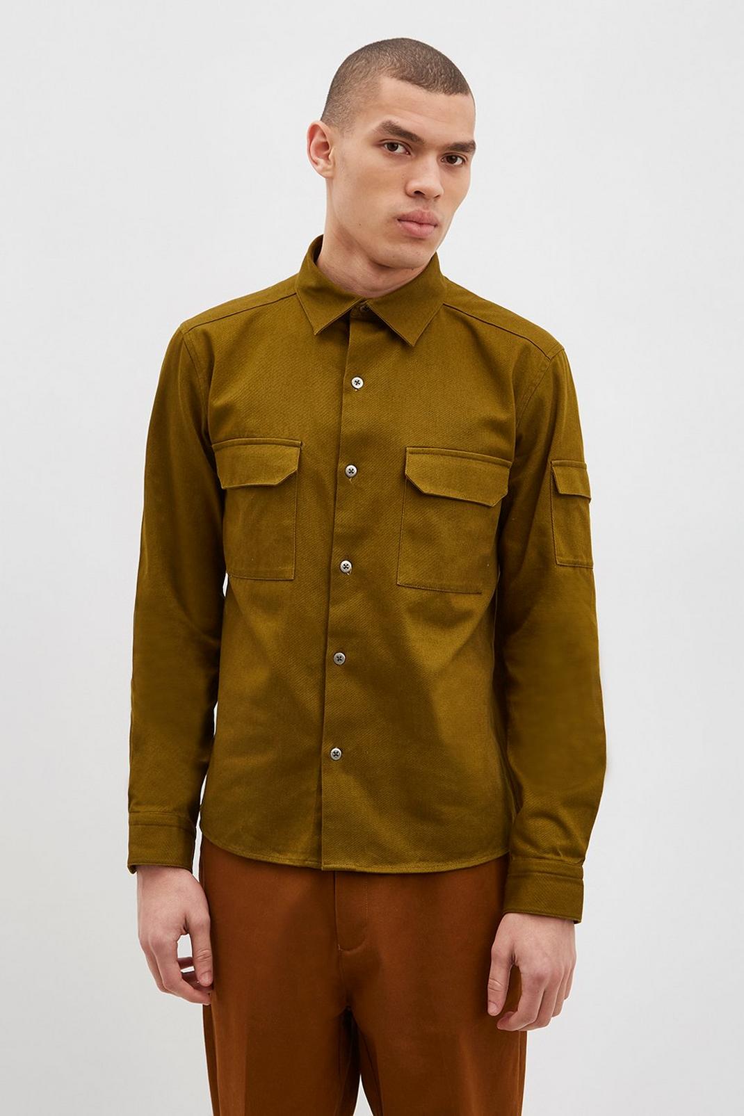 135 Twin Pocket Overshirt In Ripstop Fabric image number 2