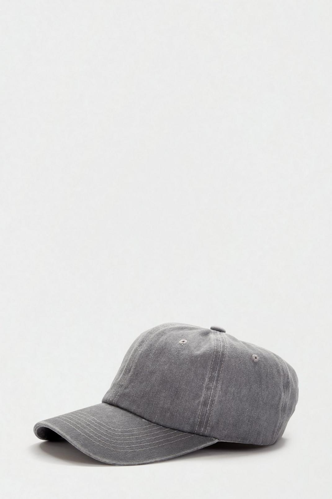 Grey Light Denim Baseball Cap image number 1