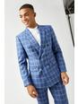 106 Sim Fit Blue Check Suit Jacket
